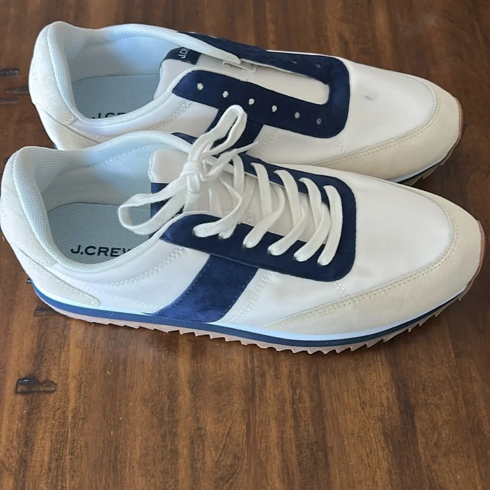 J. Crew trainers colorblock BA972 Mediterranean Navy Size 10 - Picture 4 of 8